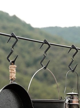 4pcs Hanging Hook S-Shaped Outdoor Triangular Pot Pan Cookwa