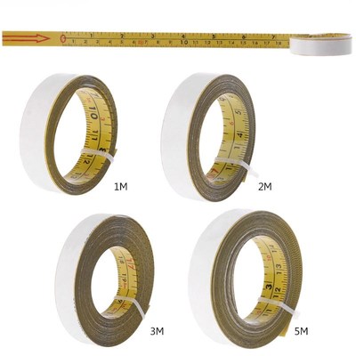 1M/2M/3M/5M Tape Measure Self Adhesive Metric Steel Ruler Me