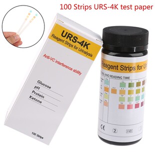 100 Strips URS 4K Glucose pH Protein Ketone Urine Test Pape