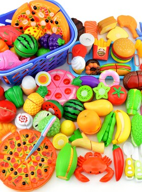 Pretend Play Toys Plastic Food Cutting Fruit Vegetable Prete