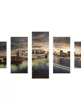 DIY 5D City Night Scene Picture Gift Full Drill Round Rhines