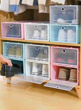 Box storage Stackable Shoe Storage Box Transparent Foldable