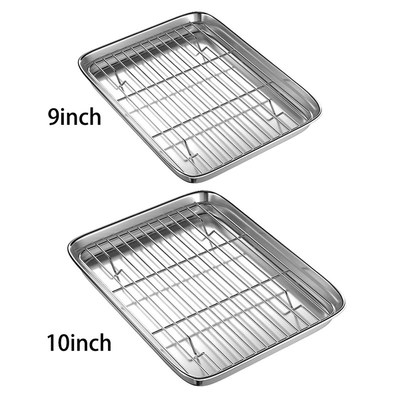 Toaster Oven Tray and Rack Set with Cooling Rack Dishwasher