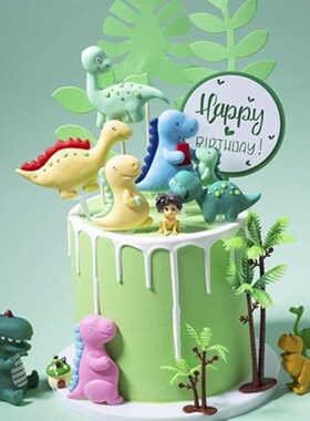 Dinosaur Cake Toppers Jungle Safari Birthday Party Cake Deco