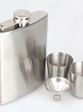 Stainless Steel 7oz Hip Flask Portable Flagon Whiskey Wine P