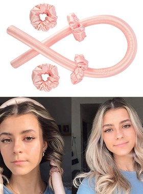 Heatless Curling Rod Headband No Heat Hair Curls Ribbon Silk