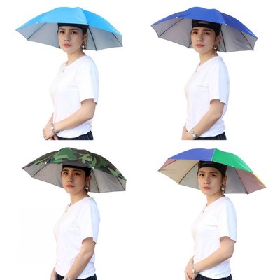 Outdoor Foldable Head Umbrella Hat Anti-Rain Anti-UV Fishing