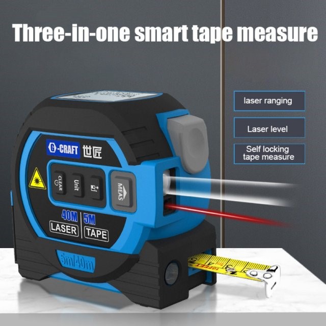 60M 3 In 1 Tape Measure 40/60m Rangefinder LCD Digital Real-