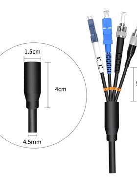 16ft Outdoor Armored 5Meters  LC-LC 4 Core Strand OS1 Single