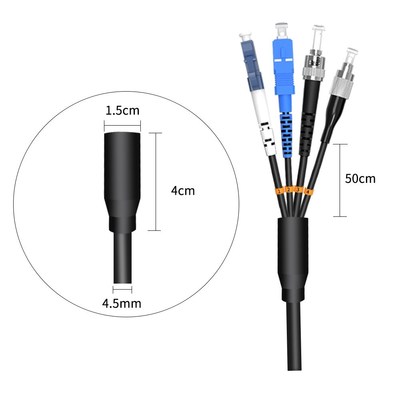 16ft Outdoor Armored 5Meters  LC-LC 4 Core Strand OS1 Single