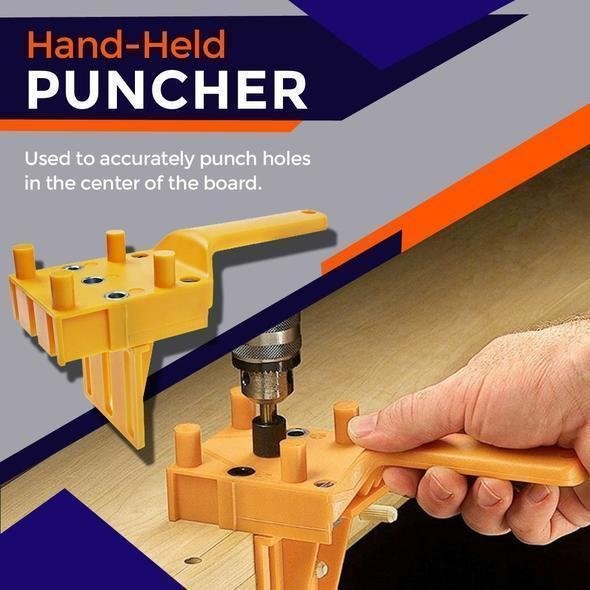 Wood Doweling Jig Punch Locator Drill Guide Handheld Drill H