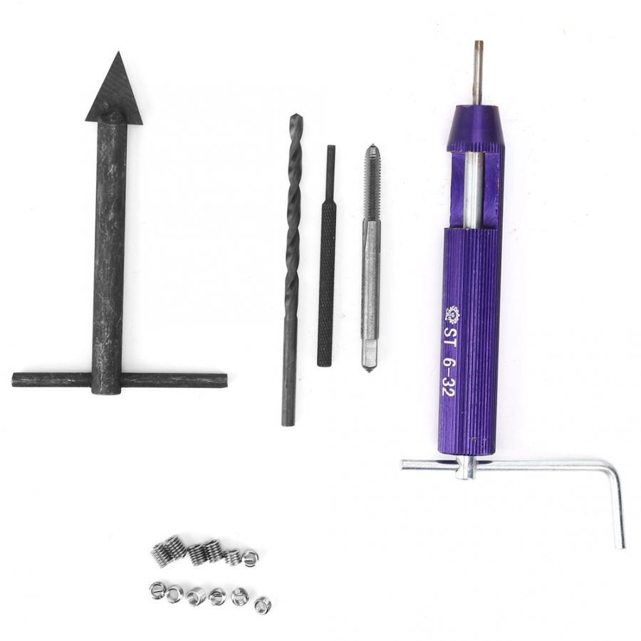 Thread Repair Kit 6-32UNC with 12Pcs 1D/1./2D Threaded Inser