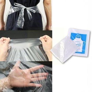 50pc Plastic Children Disposable Apron Waterproof Gowns Indi