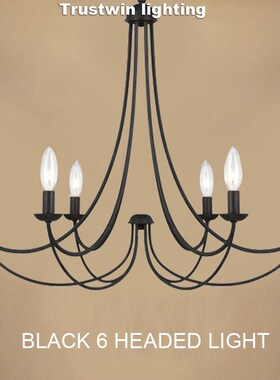 Chandelier Light Lamp LED Droplight Arcuate Modern Iron LED