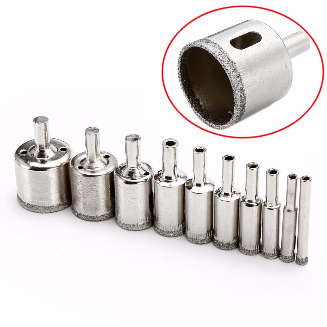 10pcs 6-32mm Holesaw Set Hole Saw Cutter Drill Bit for Tile