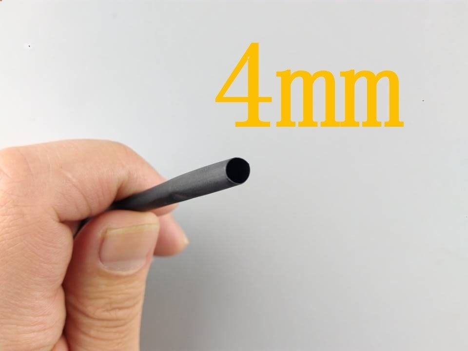 1 meter/lot 21 black 4mm diameter heat shrink