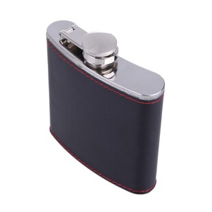 6oz Hip Flask PU Leather Wrapped Flask Wine Pot Whisky Liquo