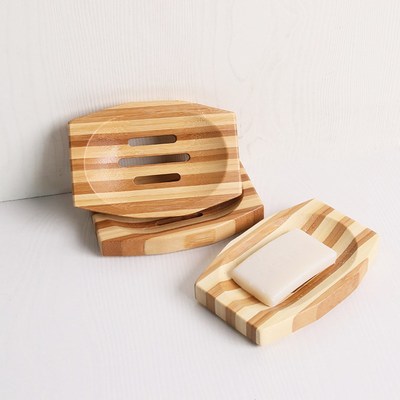 Natural Wooden Soap Bathroom Storage Box Dish Wood Soap Tray