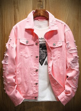 2021 Autumn New Men's Jean Jacket Slim Fit Cotton Denim Jack