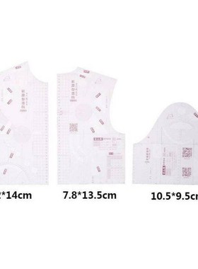 13 Transparent Women Cloth Design Ruler Drafting Template G