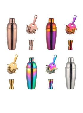 Cocktail Shaker Set of 3 for Bartenders and Family Bars Snow