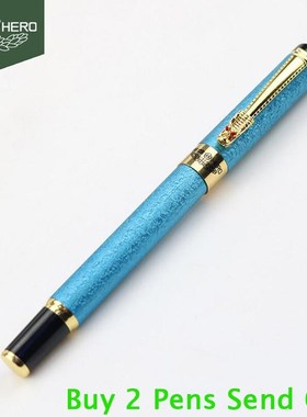 Hero 6006 Brand Ink Fountain Pen Dragon Crystal Diamond Meta