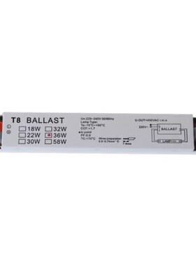 220-240V AC 36W Wide Voltage T8 Electronic Ballast Fluoresce