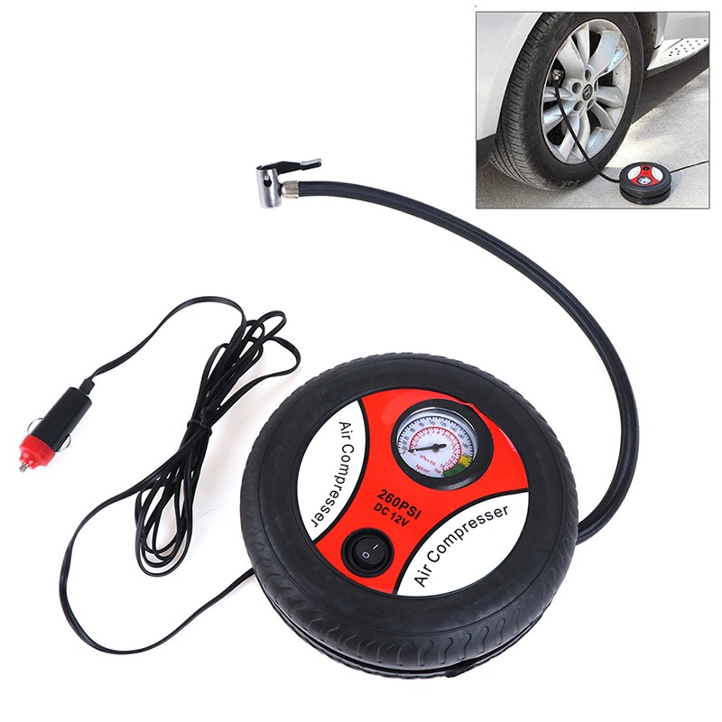 1PC Wholesale Car Mini Air Pump Portable Car Air Compressor