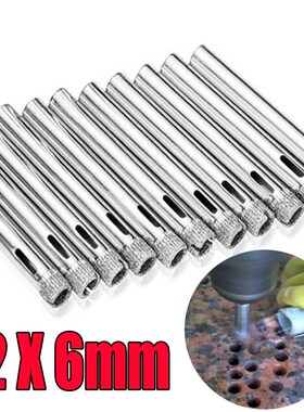 12 Pcs 6mm Diamond Holesaw Drill Bit Tool for Ceramic Porcel
