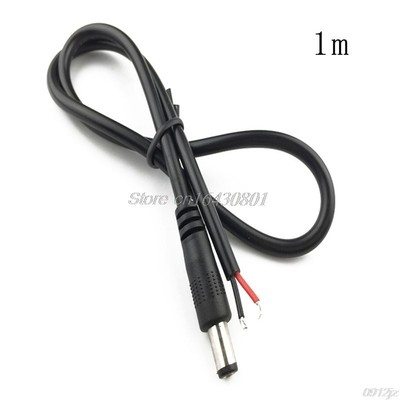 1M DC Power 5.5mm x 2.1mm Male Plug Connector Extension Cord