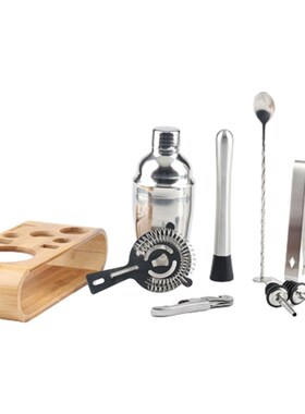 10 Piece Set Stainless Steel Cocktail Set Bar Bartending Too