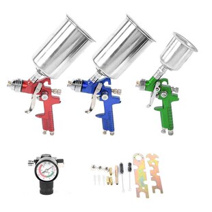 3pcs HVLP Mini Spray Paint Gun Kit Auto Air Sprayer Gravity
