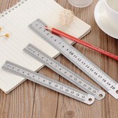 thin stainless steel 15cm30cm straight ruler metal rul