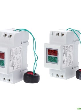 NEW 2P 36mm Din Rail Dual LED Voltage Current Meter Voltmete