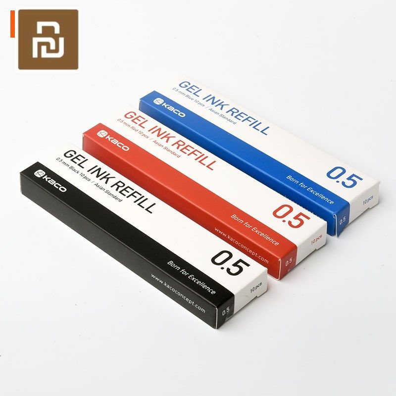 kaco gel ink refill standard universal blue black dark-blue