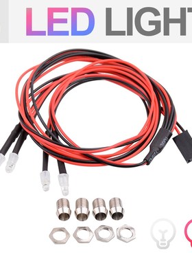 4PCS RC Car LED Night Lights HSP Redcat 3mm LED Light Kit fo