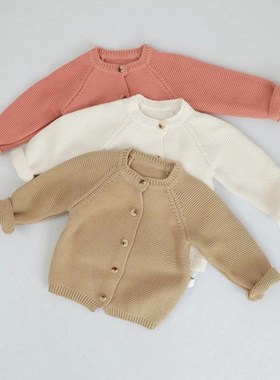 Autumn Baby Boys Girls Coat Baby Sweater Toddler Cardigans N
