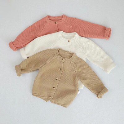 Autumn Baby Boys Girls Coat Baby Sweater Toddler Cardigans N