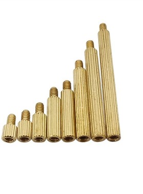 10Pcs/lot M2 Brass Round Knurl Male Female Standoff Threaded