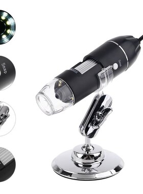 3-in-1 1600X USB Microscope OSX Windows PC Type-C Micro-USB