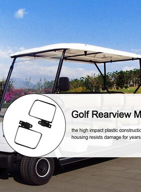 Golf Cart Mirrors - Universal Folding Side View Mirror For