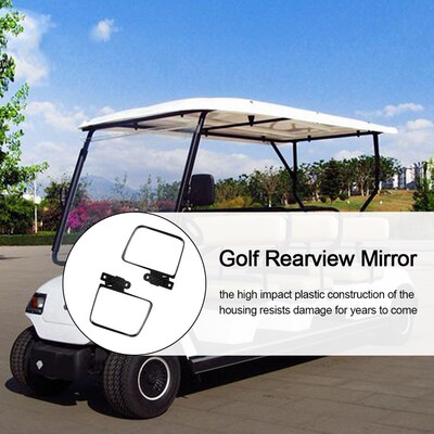 Golf Cart Mirrors - Universal Folding Side View Mirror For