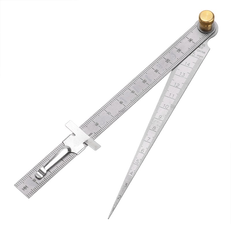 1Pcs Stainless Steel Feeler Depth Ruler Welding Taper Gauge