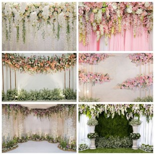 Photography Background Flower Birthday-Backdrop Vinyl Custom