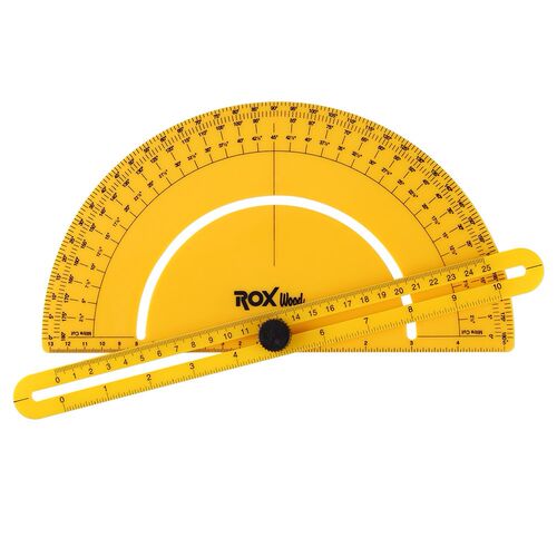 180 Degree Semicircle Ruler ABS Plastic Protractor Angle Mea