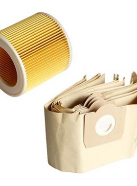 5X Dust Bag 1X Filter for KARCHER WD3 Premium WD 3,300 M WD