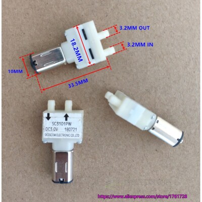 5pcs/lot, M20 DC3V 3.7V vaccum pump SC3101PW diaphragm pump,