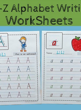 26 Letters A-Z Alphabet ABC Practice Paper Preschool learnin