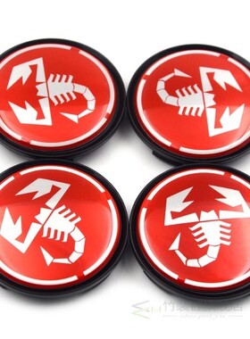 4pcs 63mm Red Scorption Wheel Center Caps Emblem Badge Car C