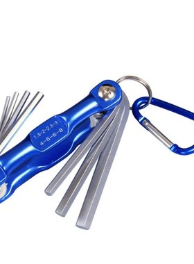 Portable Folding Key Hex Wrench Set Metal Metric Inner Hexag